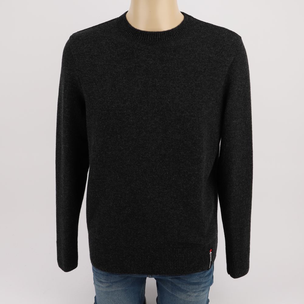 Charcoal lambswool sweater men