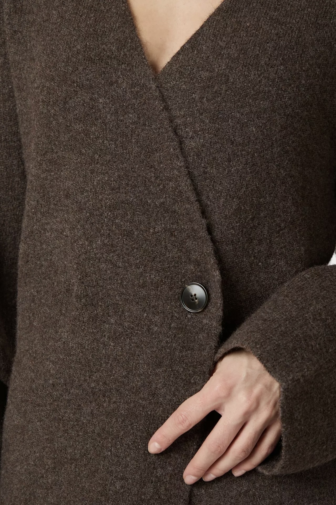 Neo Noir  - Marie Louise Knit Cardigan Brown Melange - 4