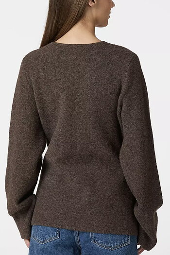 Neo Noir  - Marie Louise Knit Cardigan Brown Melange