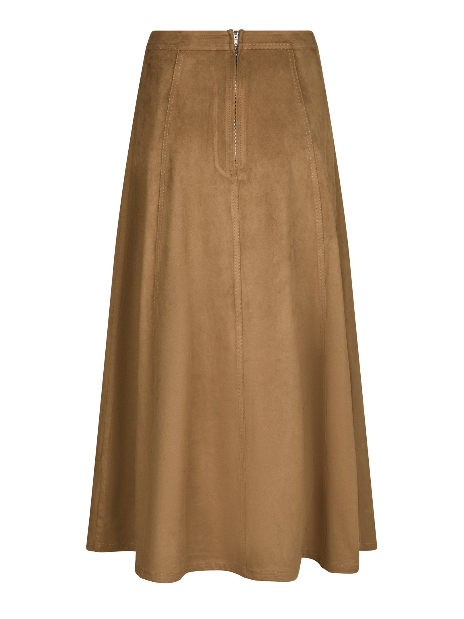 Neo Noir  - Raya Faux Suede Skirt Cognac - 8