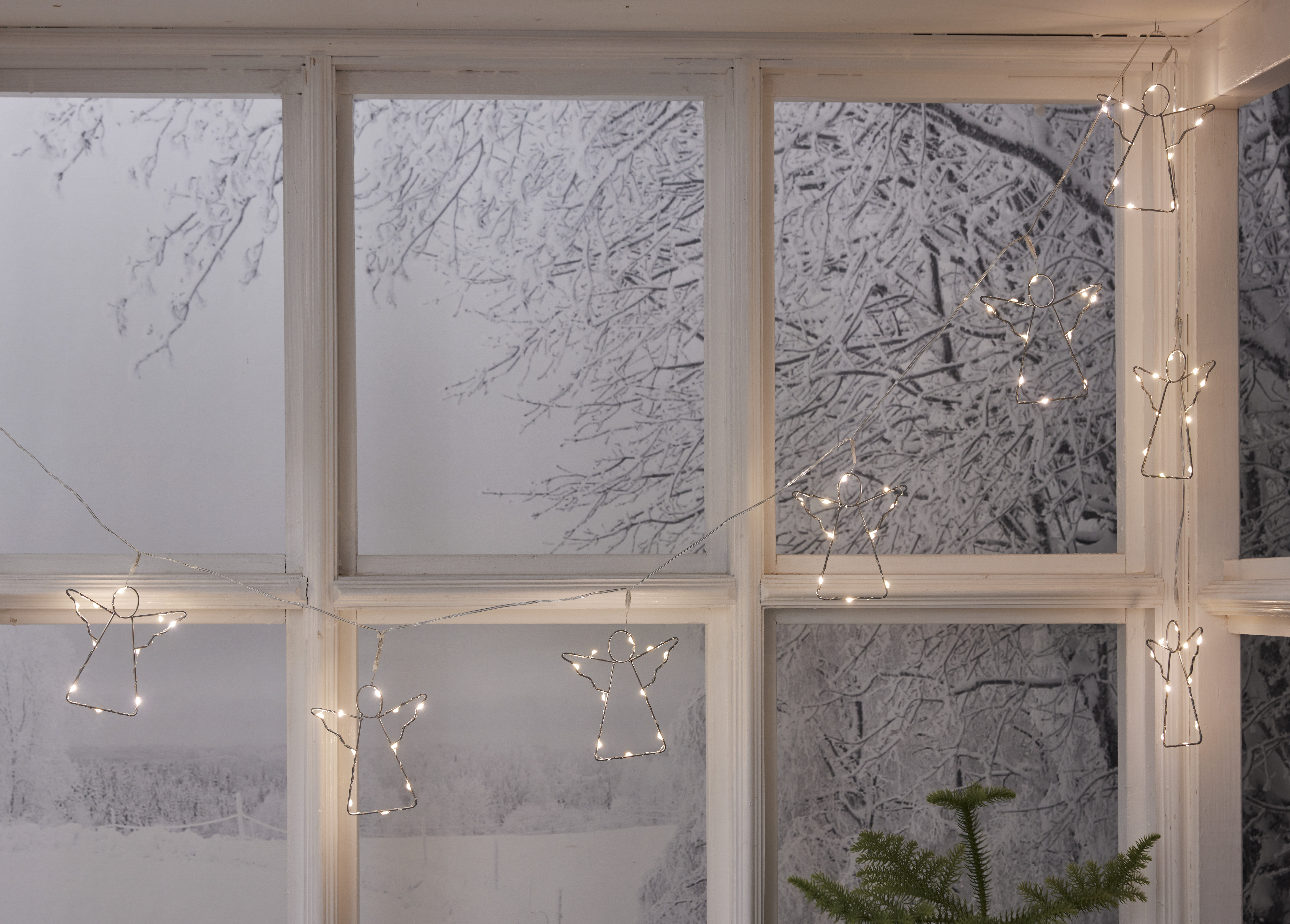 Battery-powered fairy lights with angels - Metal - Timer - 175 cm - 4