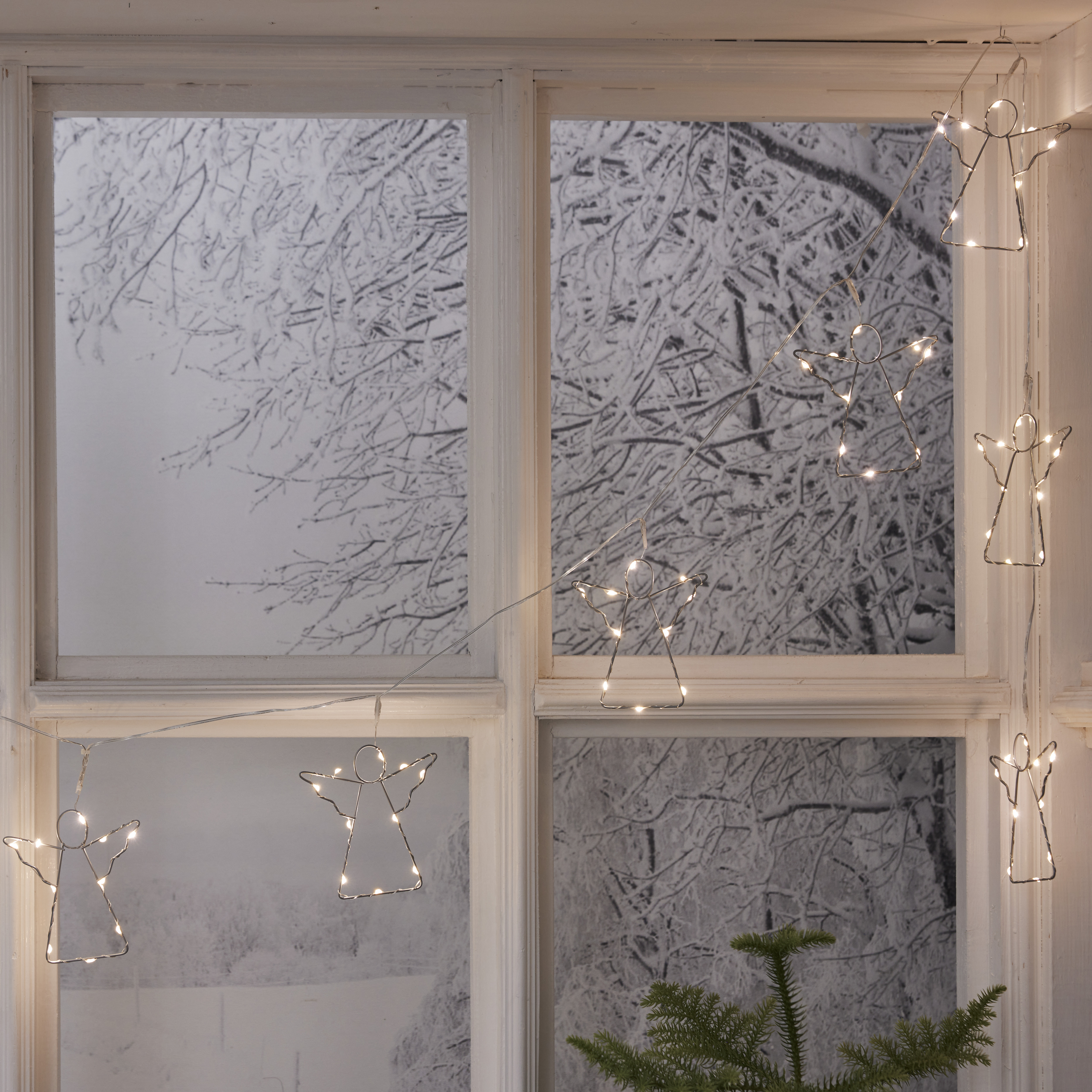Battery-powered fairy lights with angels - Metal - Timer - 175 cm - 2