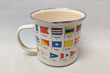 Nautical Flags Enamel Mug 500 ml