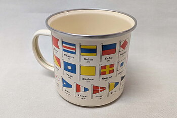 Nautical Flags Enamel Mug 500 ml