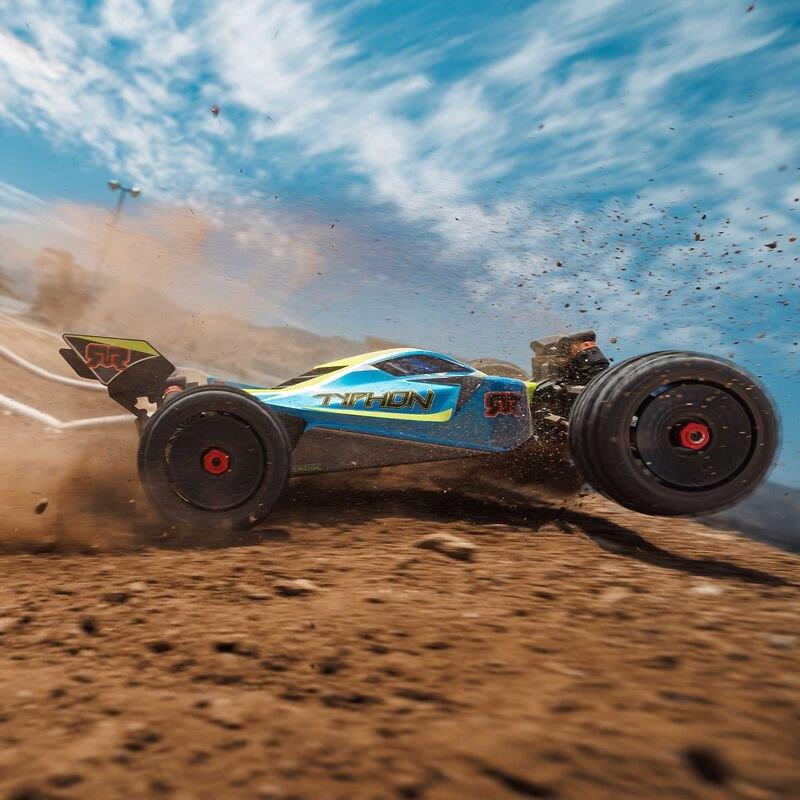 ARRMA 1/8 TYPHON 223S DSC 4X4 RTR Brushless Buggy, Blue - 5