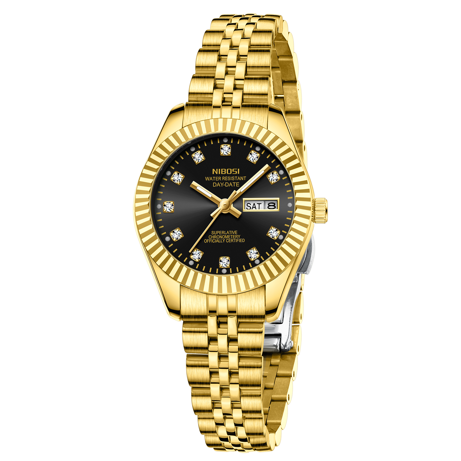 Nibosi Millbury Day-Date Gold Black - 3