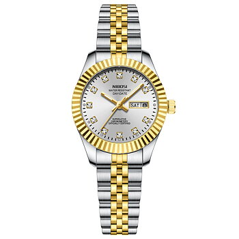 Nibosi Millbury Day-Date Silver Gold