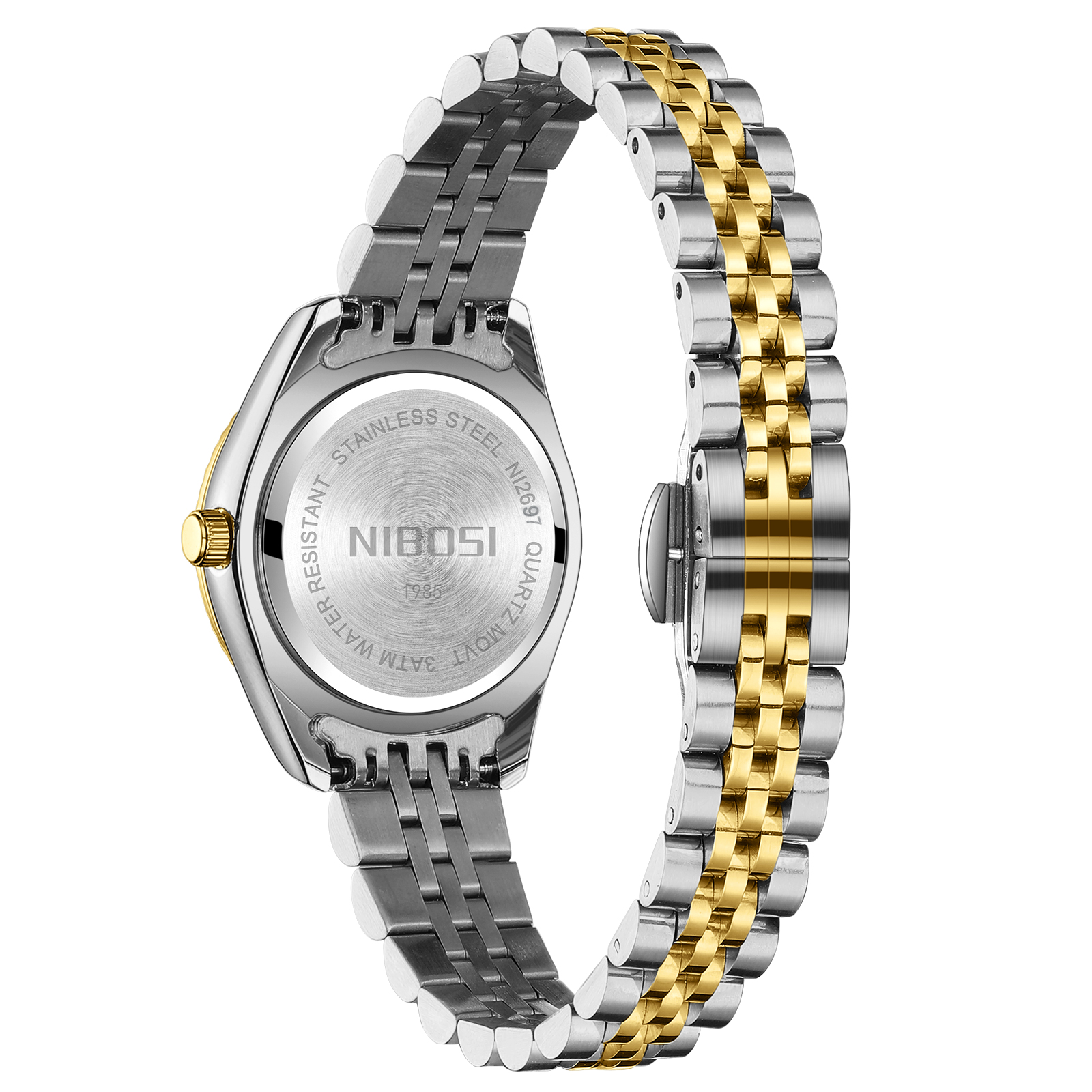 Nibosi Millbury Day-Date Silver Gold - 5