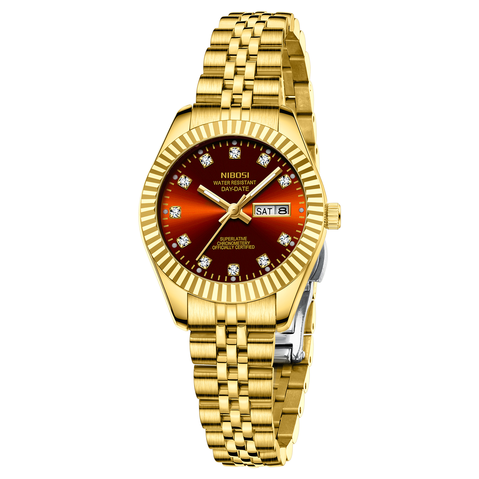 Nibosi Millbury Day-Date Gold Red - 3