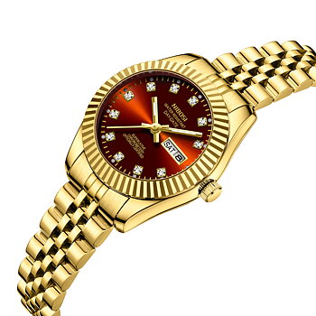 Nibosi Millbury Day-Date Gold Red