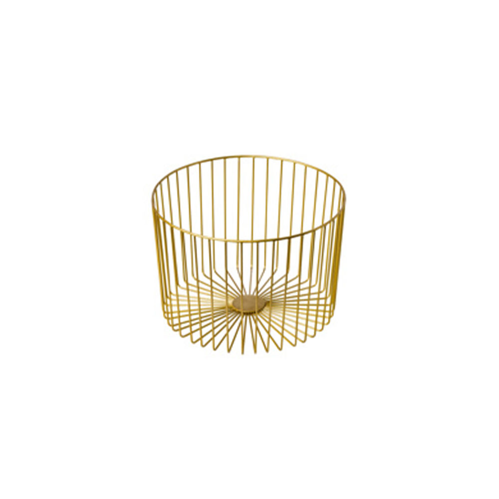 Basket gold colored 33x23 cm