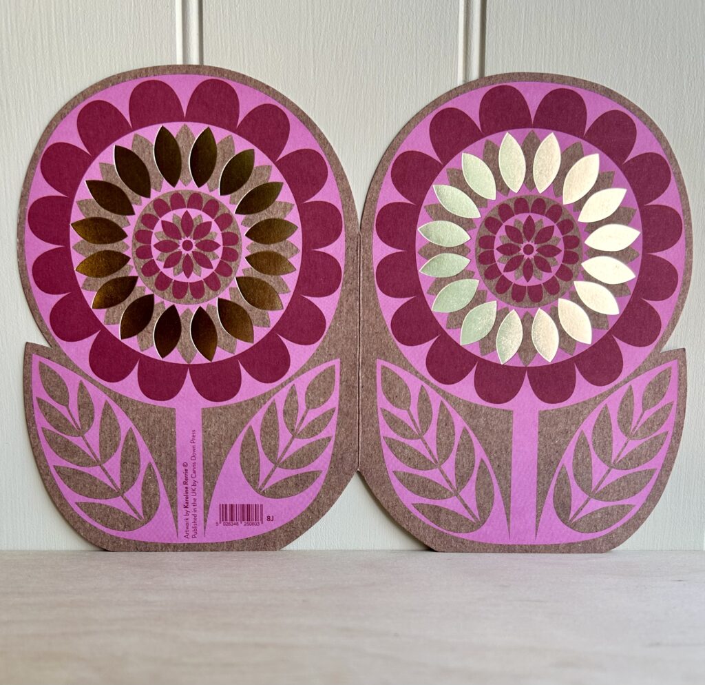 Flower – Pink & Gold, Greeting Card - 2