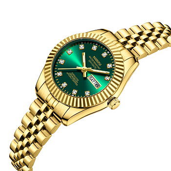 Nibosi Millbury Day-Date Gold Green
