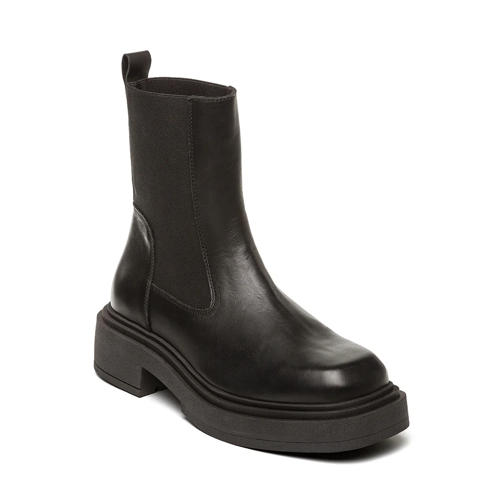 Steve Madden  - Churro Boot Black Leather - 2