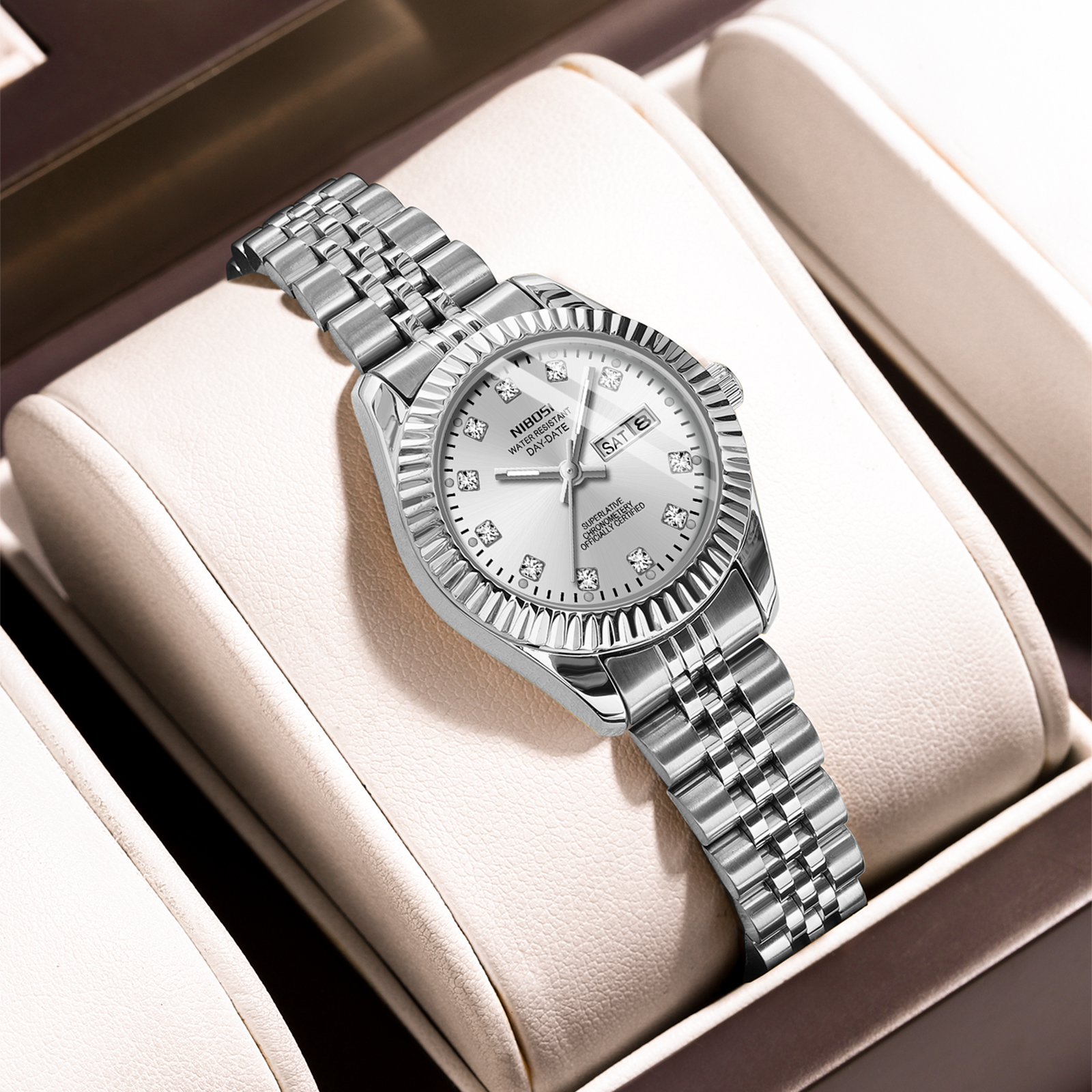 Nibosi Millbury Day-Date Silver - 5