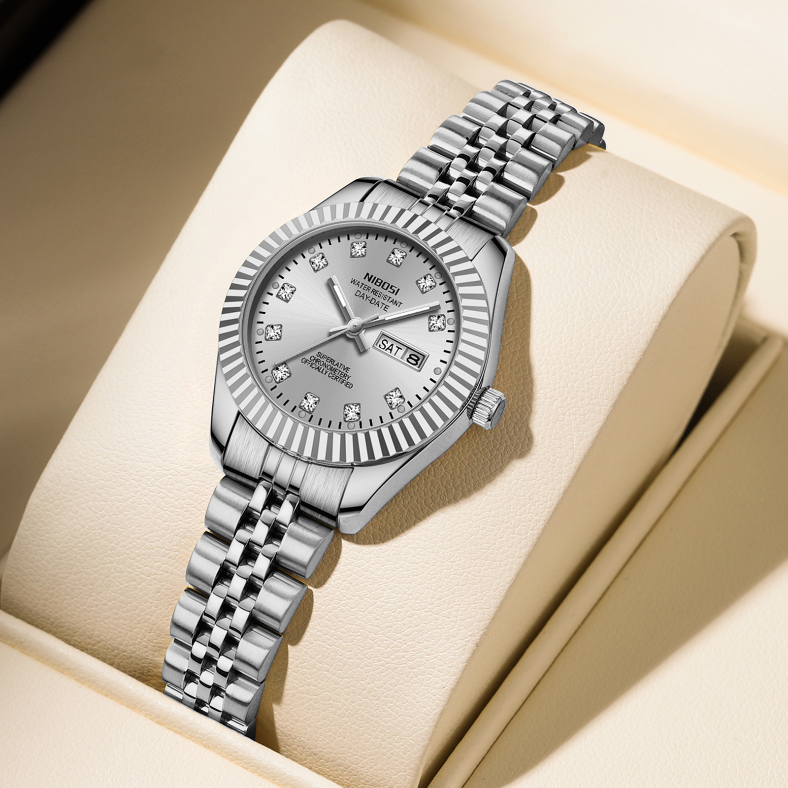 Nibosi Millbury Day-Date Silver - 6