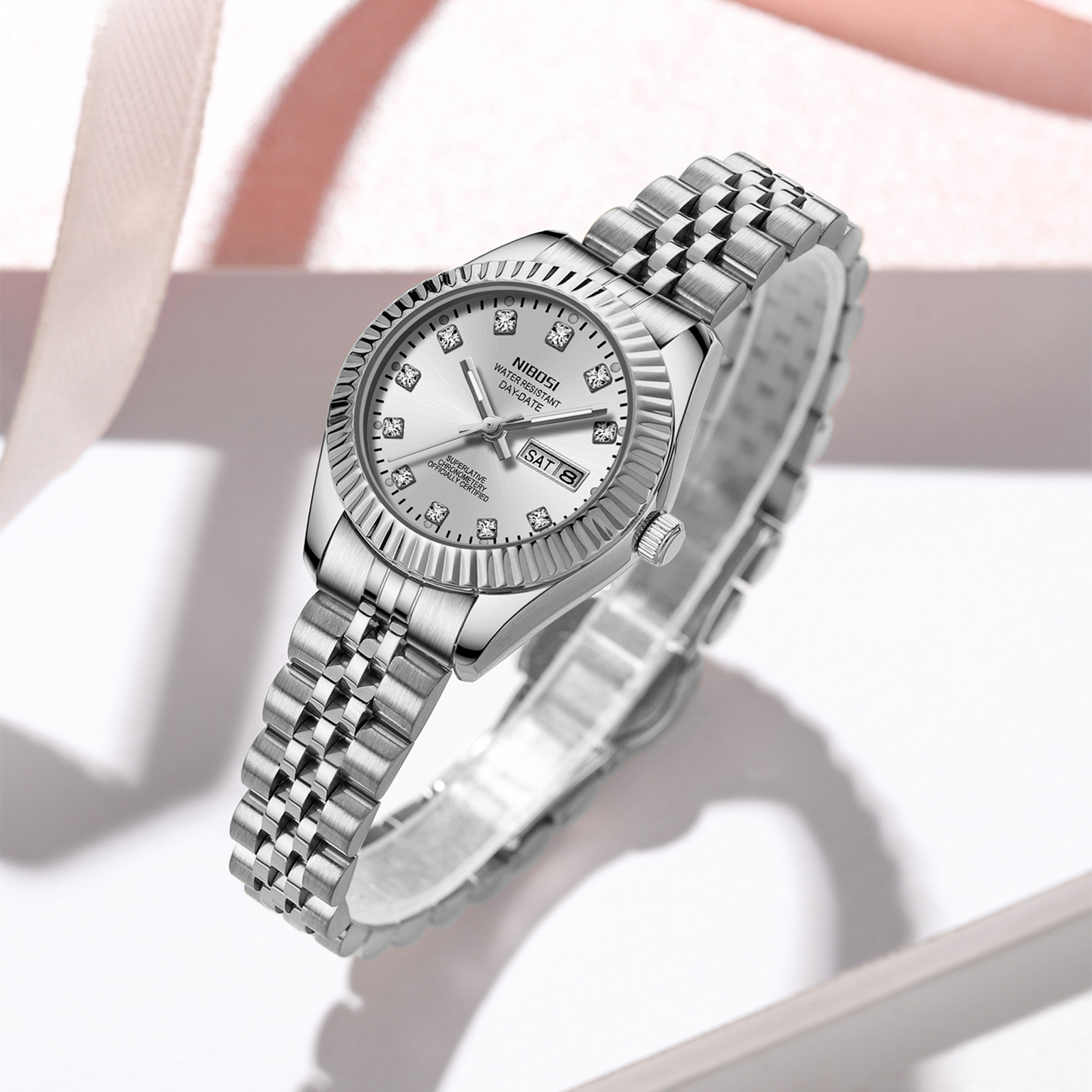 Nibosi Millbury Day-Date Silver - 8