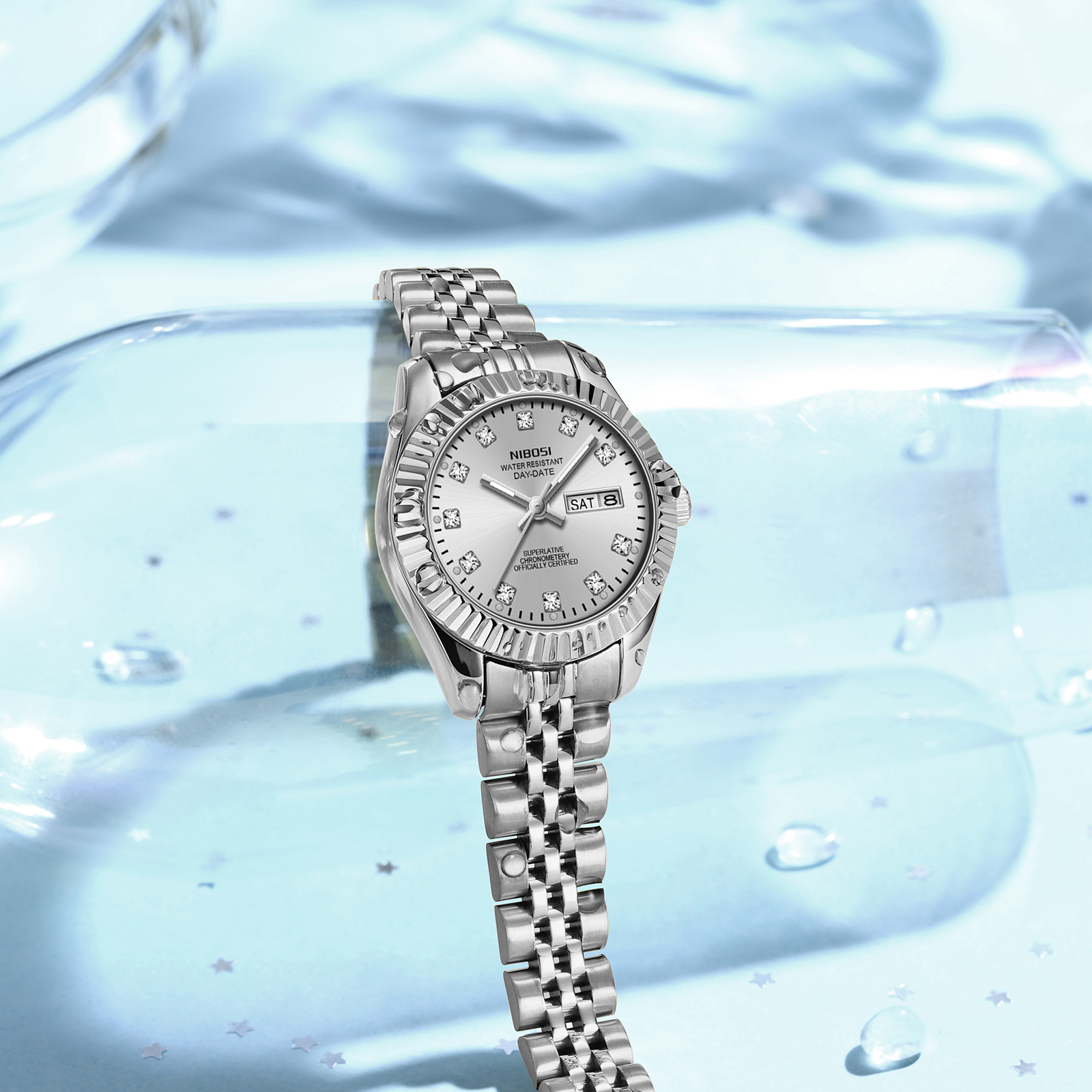Nibosi Millbury Day-Date Silver - 12