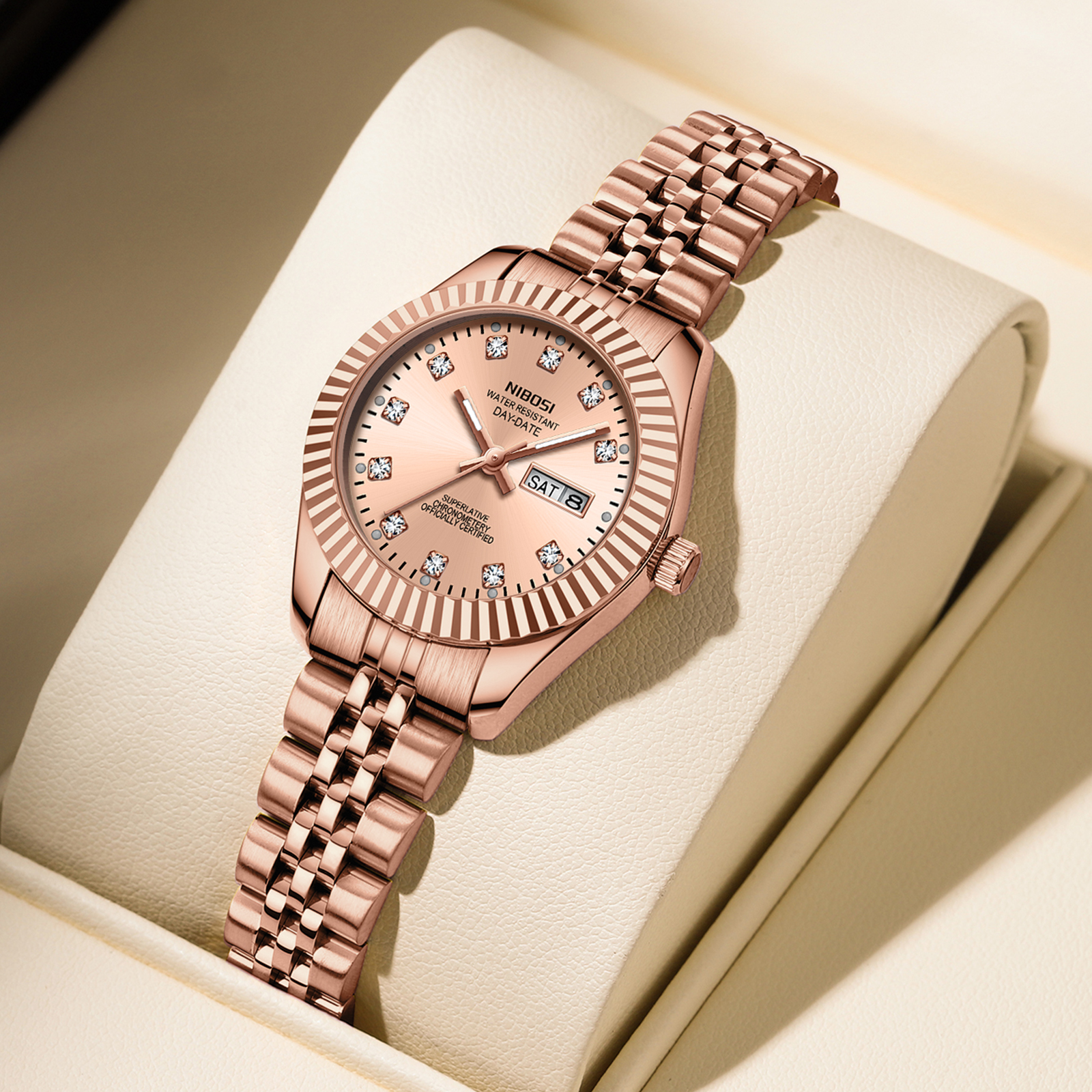 Nibosi Millbury Day-Date Rose Gold - 7