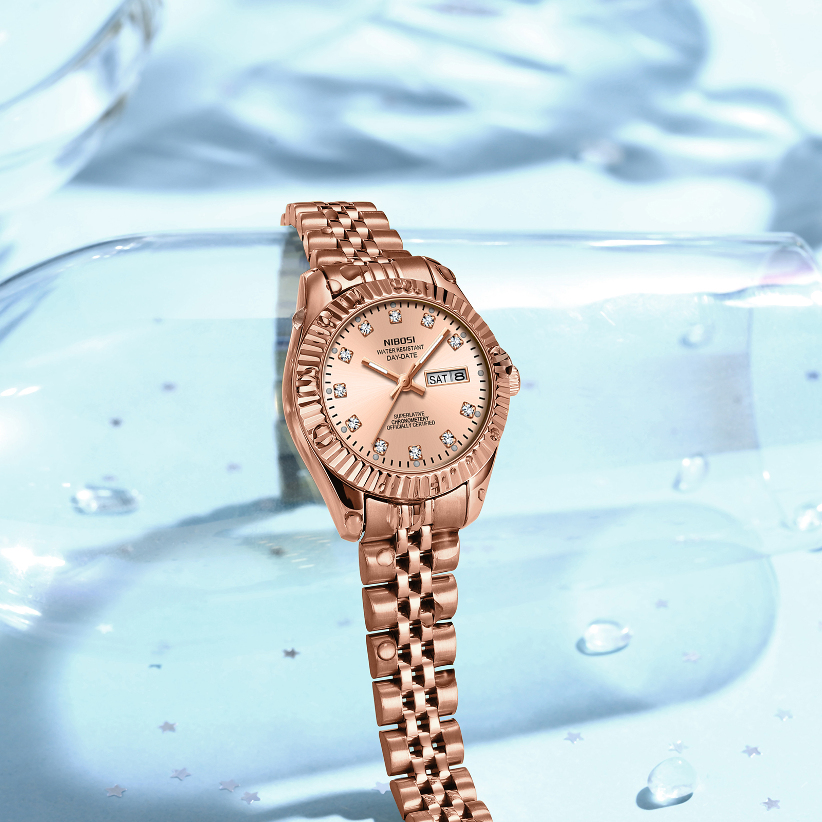 Nibosi Millbury Day-Date Rose Gold - 14