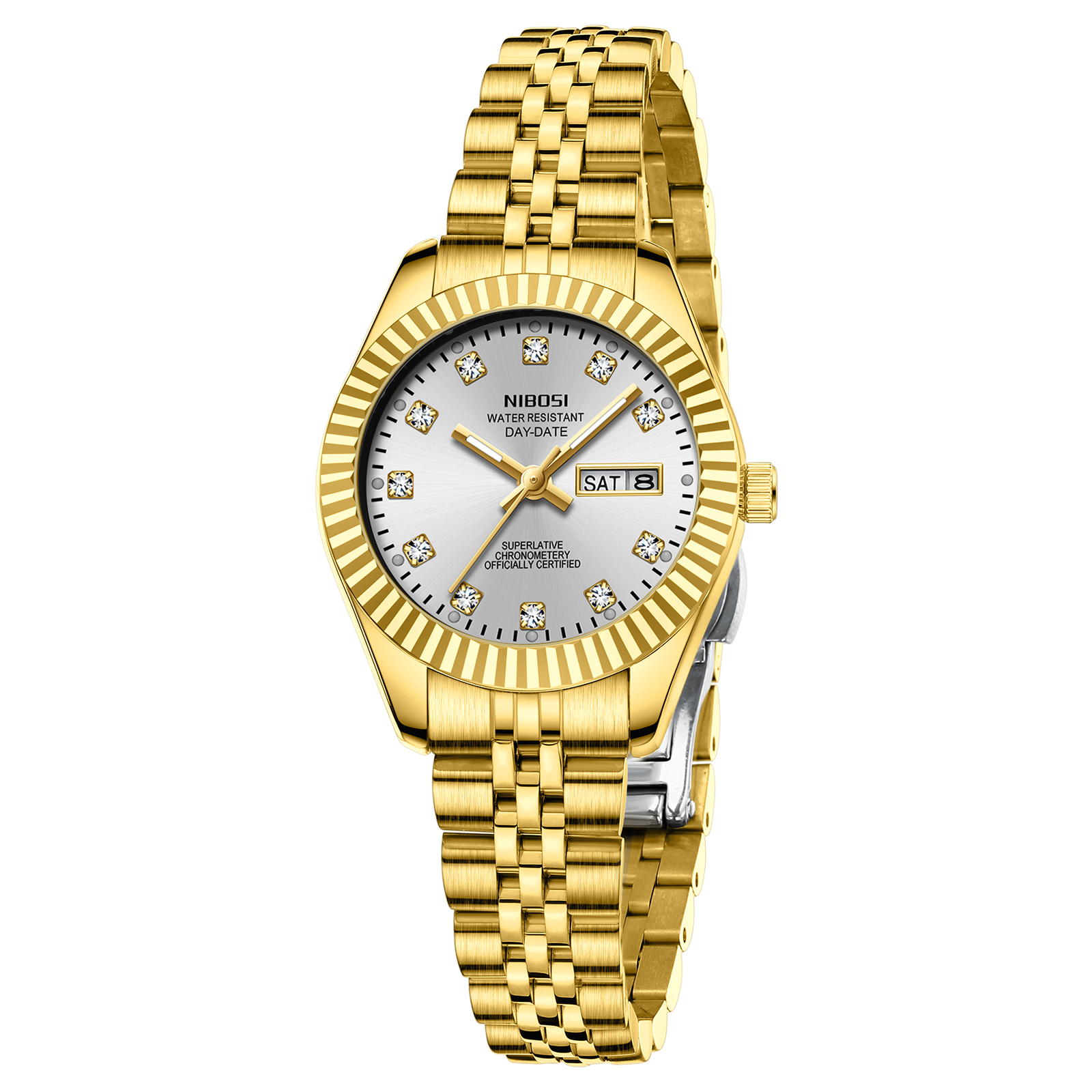 Nibosi Millbury Day-Date Gold Silver - 3
