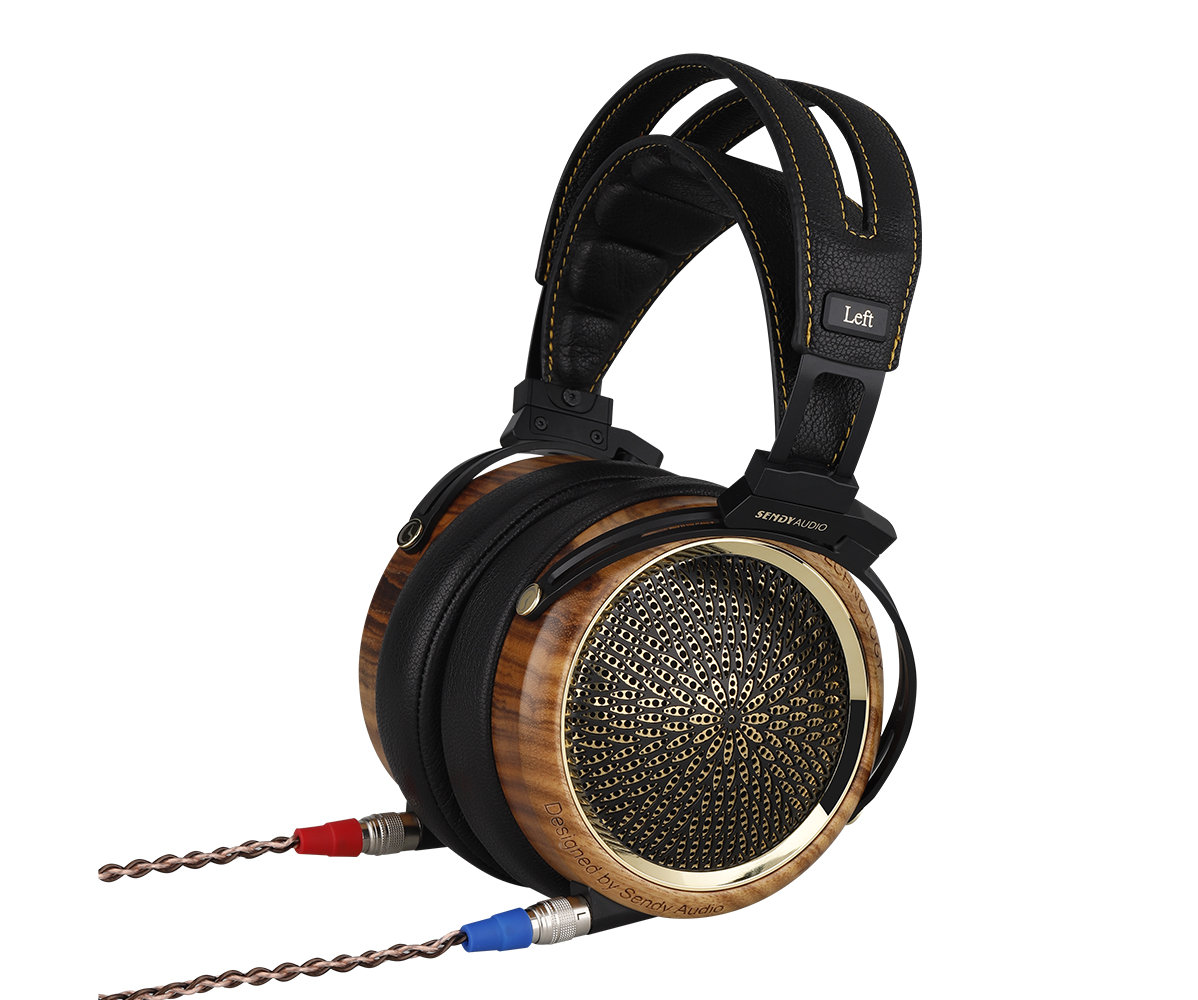 Sendy Audio "Peacock" Planar magnetic Öppen Hörlur med kåpor i zebraträ - 2