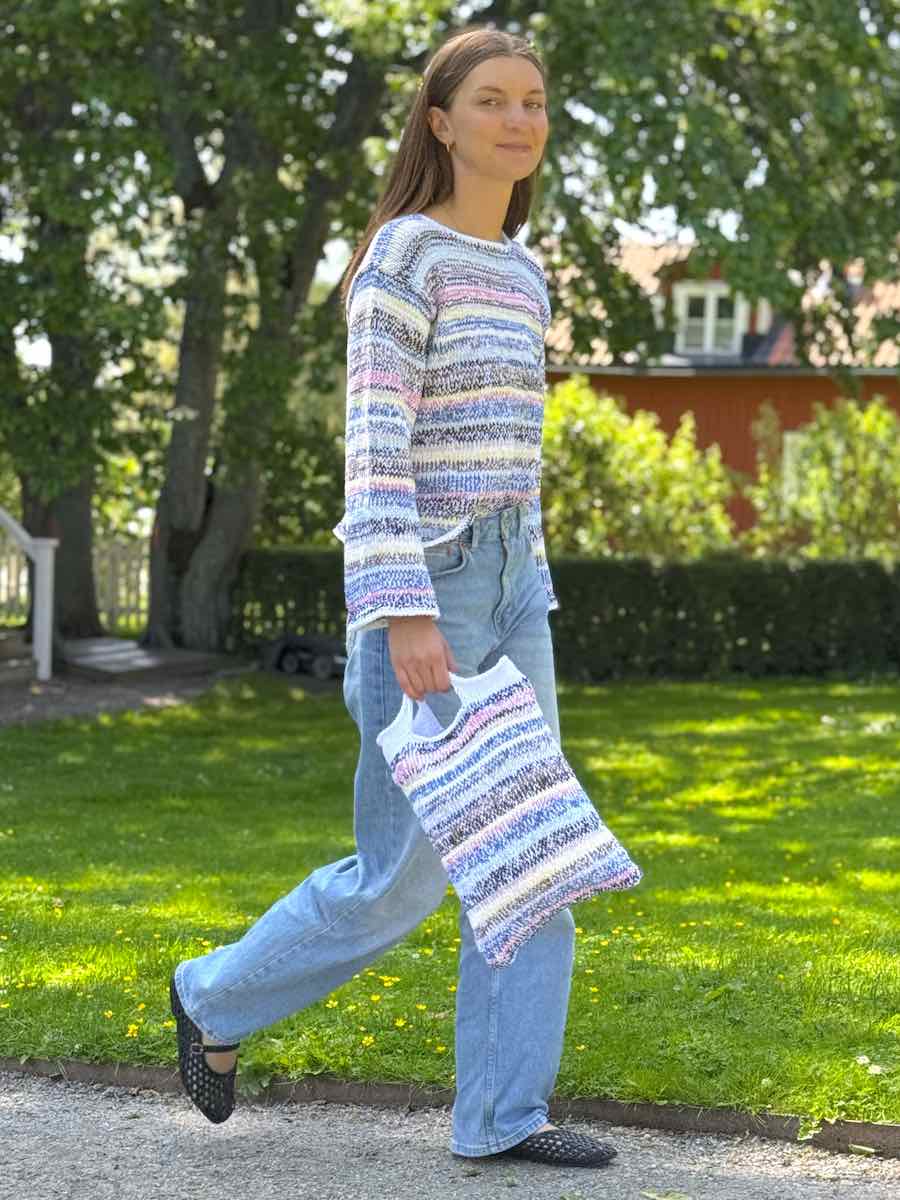 Kit Confetti Sweater + Bag Blue | Flox
