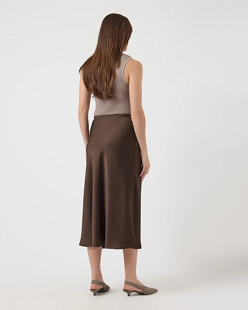 Kjol Yaspella midi brun - 2