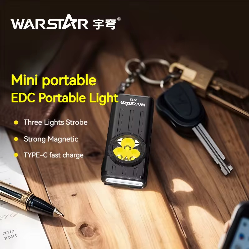 Ledlampa nyckelring EDC WT3, WARSTAR - 3