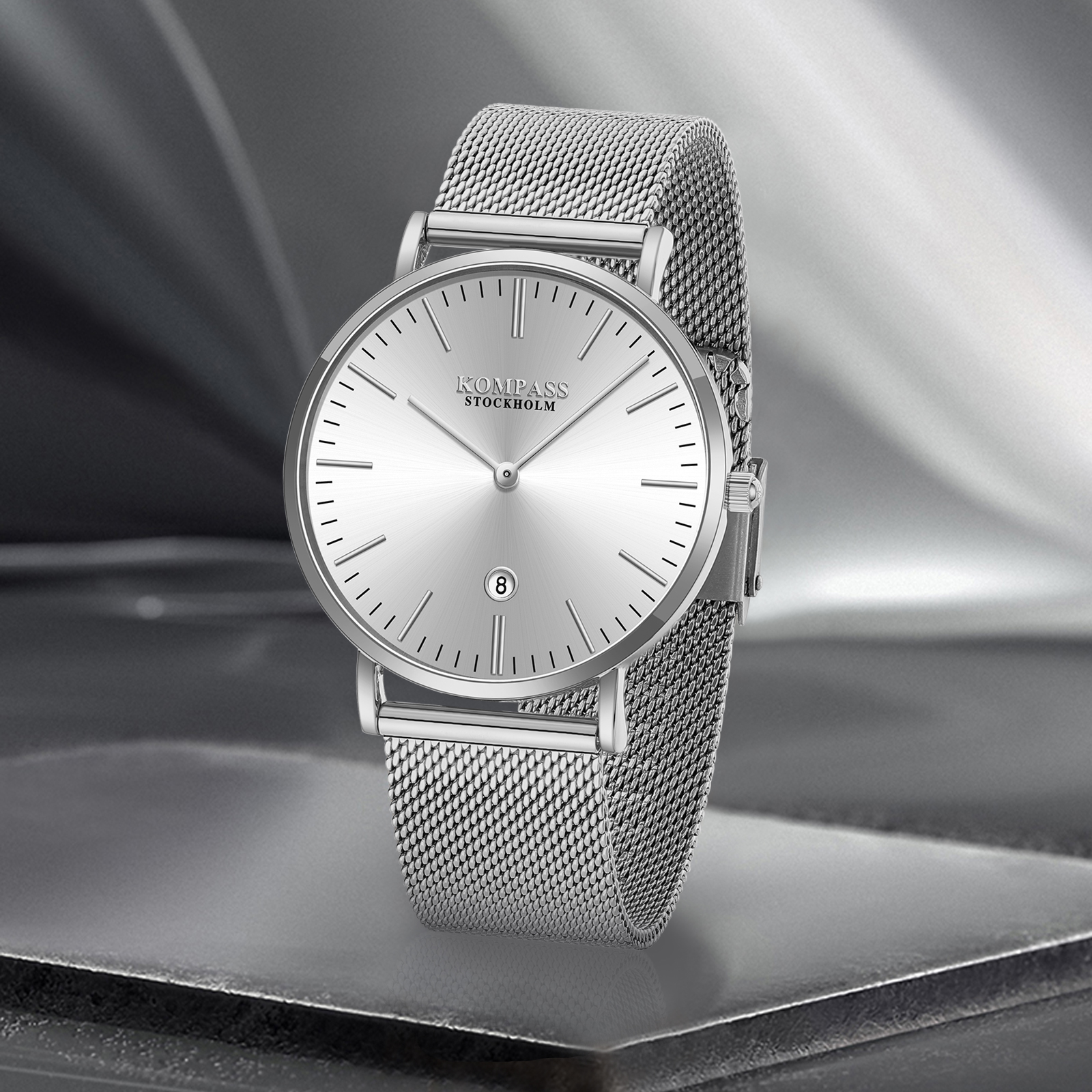 Kompass Nautilus Silver Mesh Strap - 9