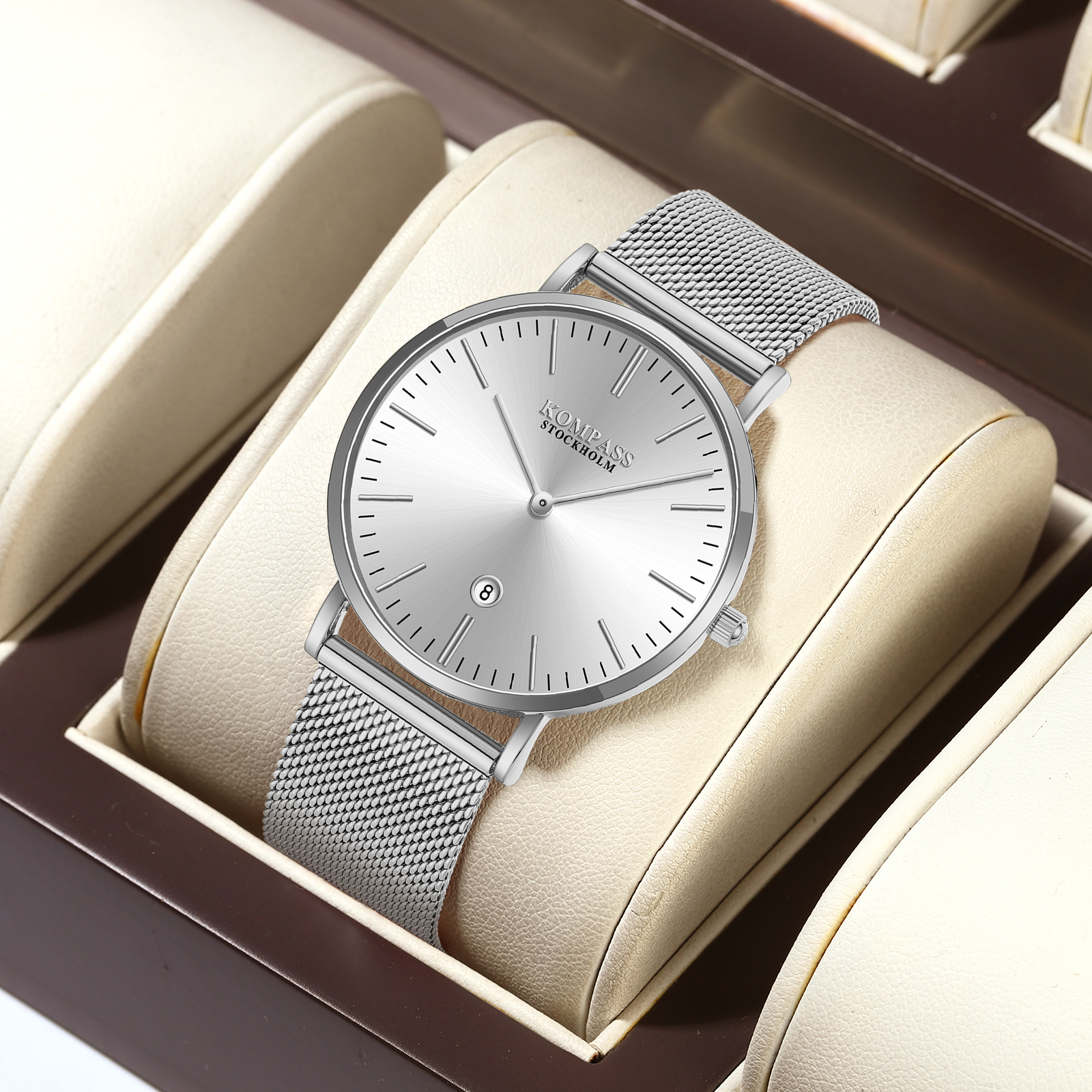 Kompass Nautilus Silver Mesh Strap - 5