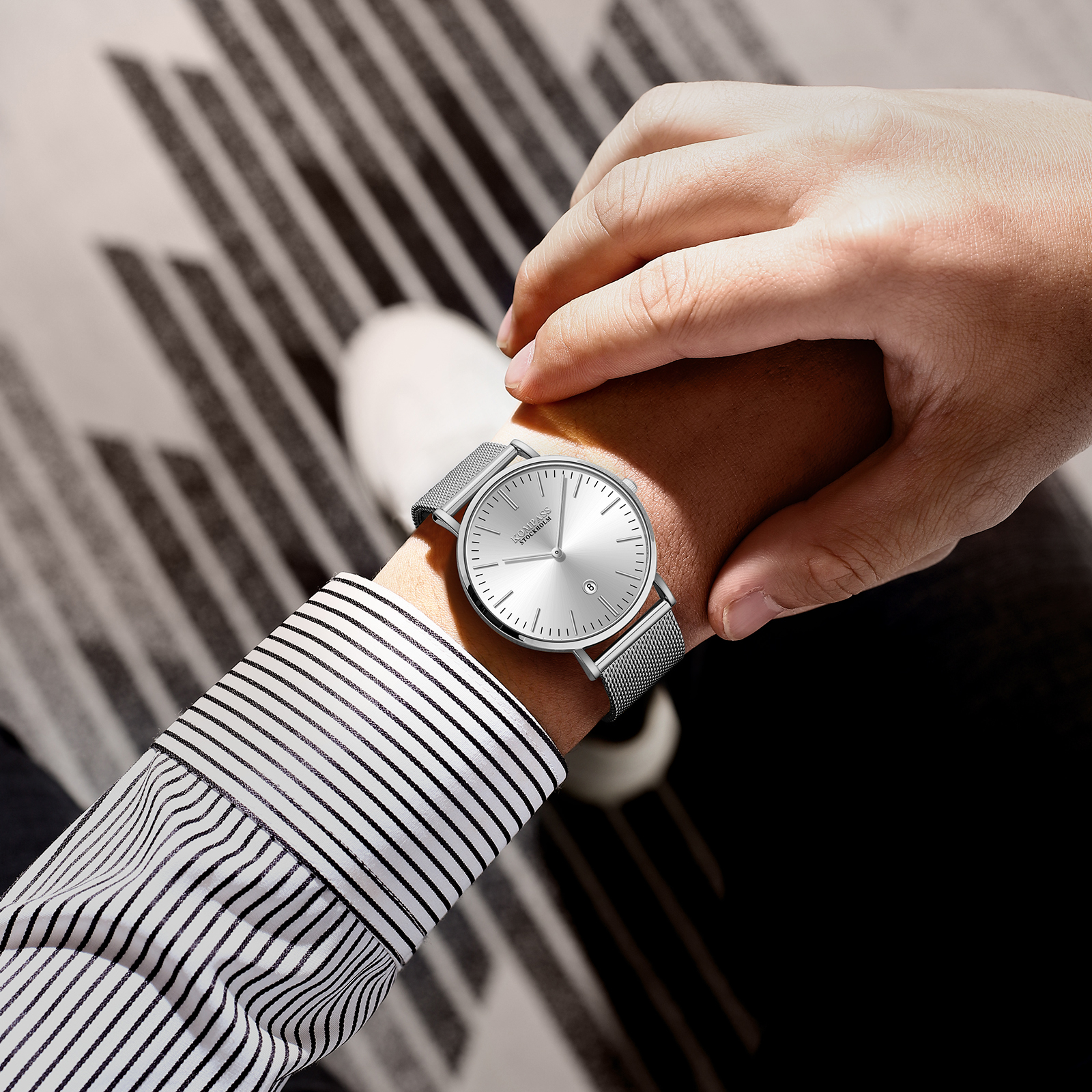 Kompass Nautilus Silver Mesh Strap - 8
