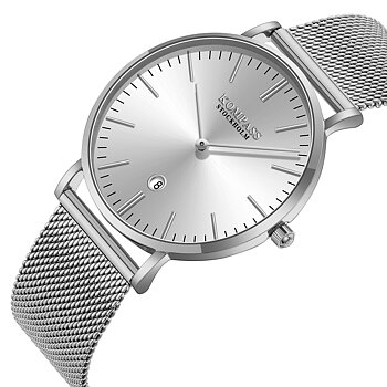 Kompass Nautilus Silver Mesh Strap