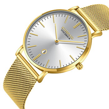 Kompass Nautilus Gold Mesh Strap