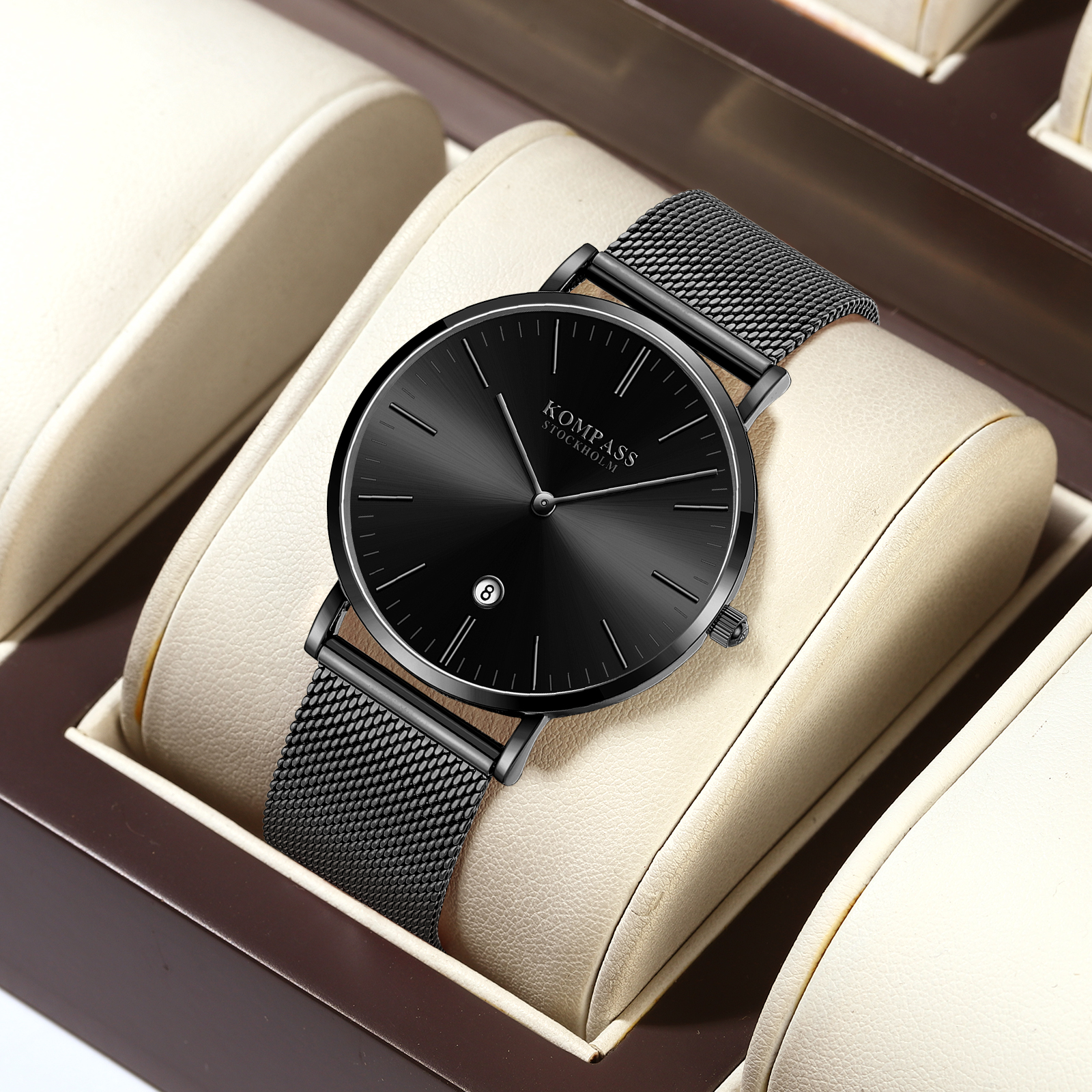 Kompass Nautilus Black Mesh Strap - 5