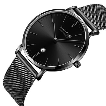 Kompass Nautilus Black Mesh Strap