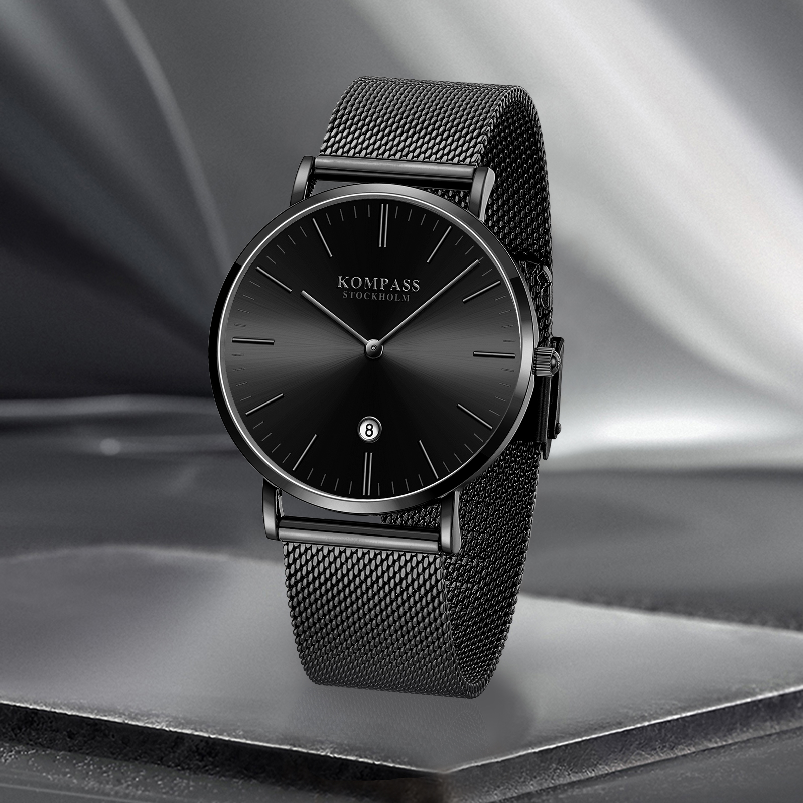 Kompass Nautilus Black Mesh Strap - 9