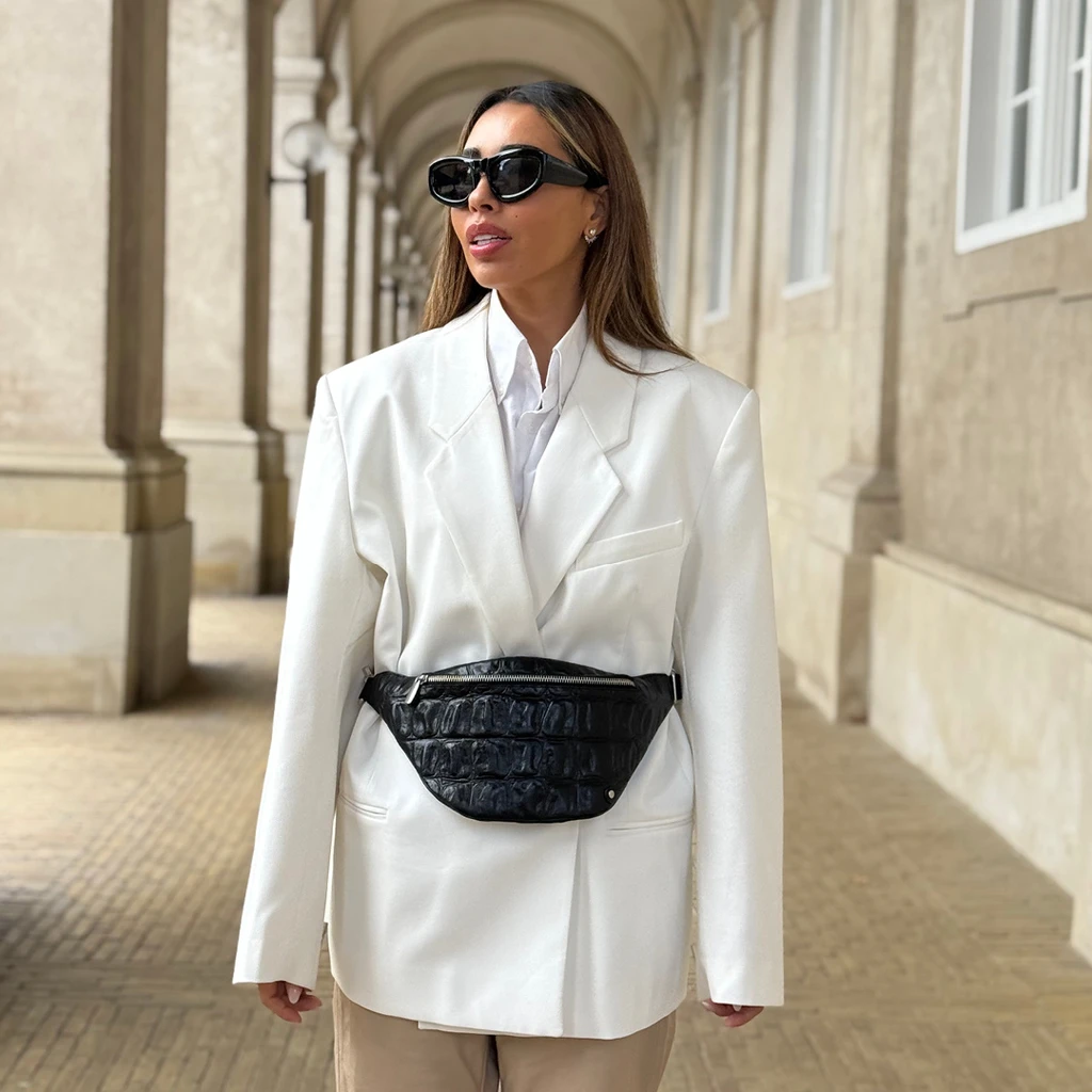 Bumbag| Croco deluxe - svart  - 6