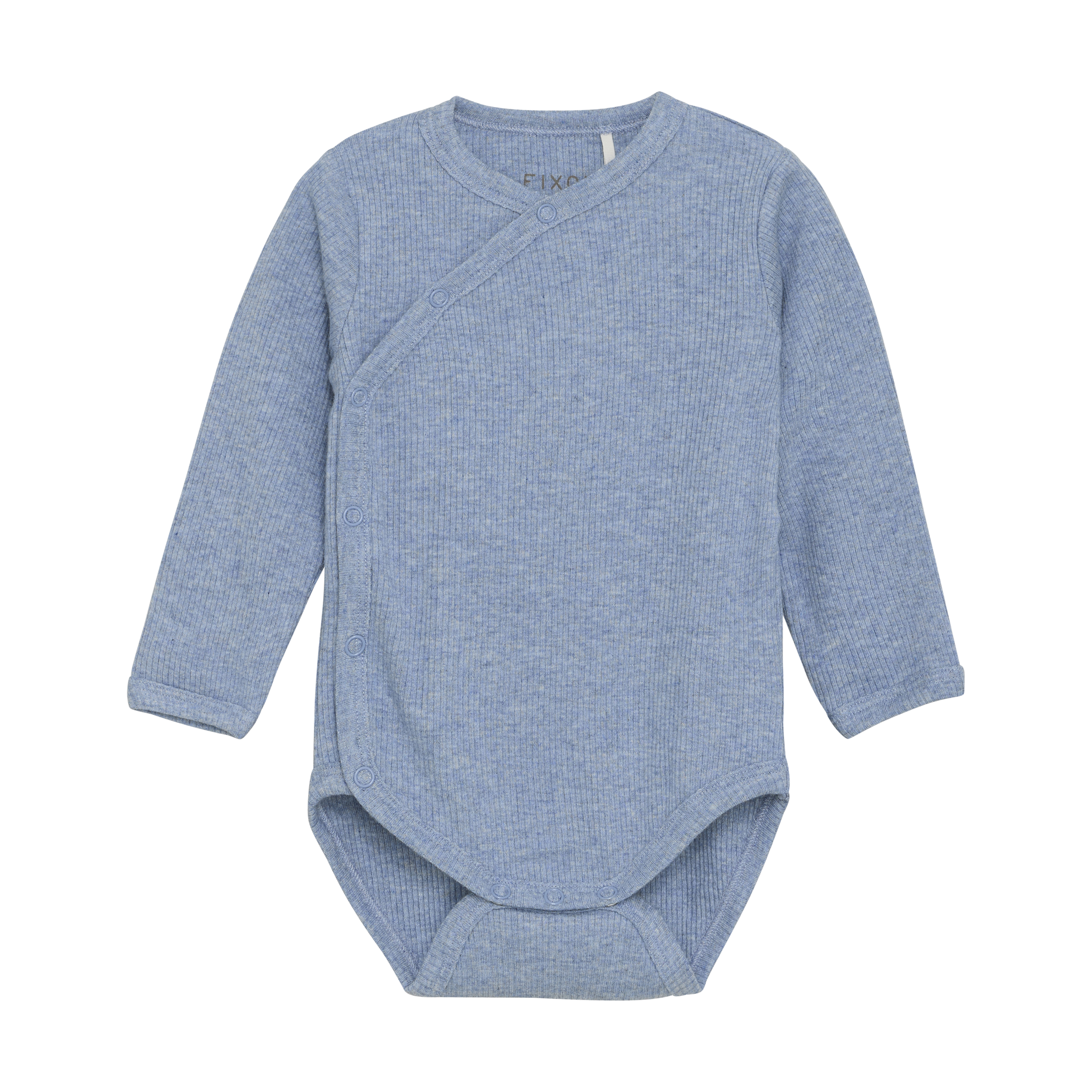 Wrap Body LS Melange Rib Rain Washed Melange