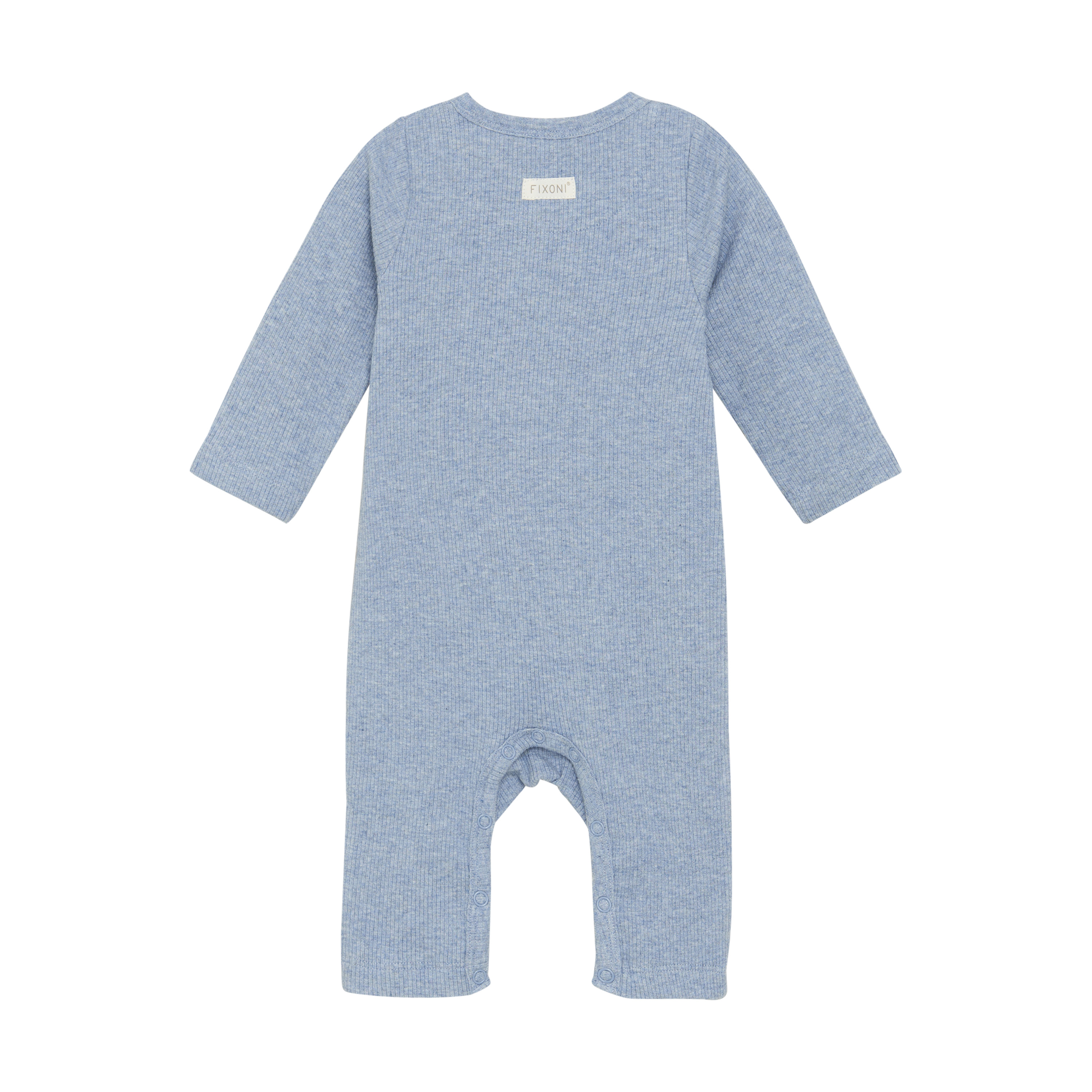 Romper LS Melange Rib Rain Washed Melange - 2