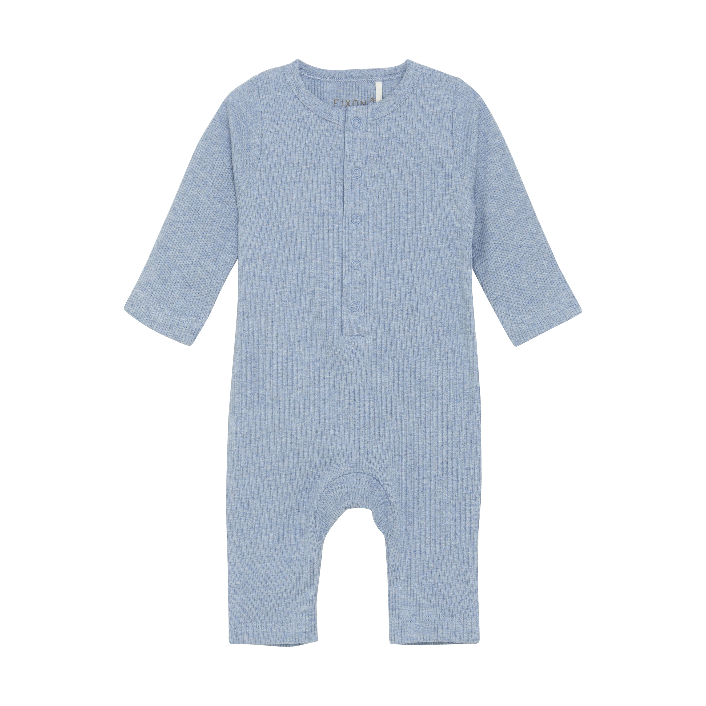 Romper LS Melange Rib Rain Washed Melange
