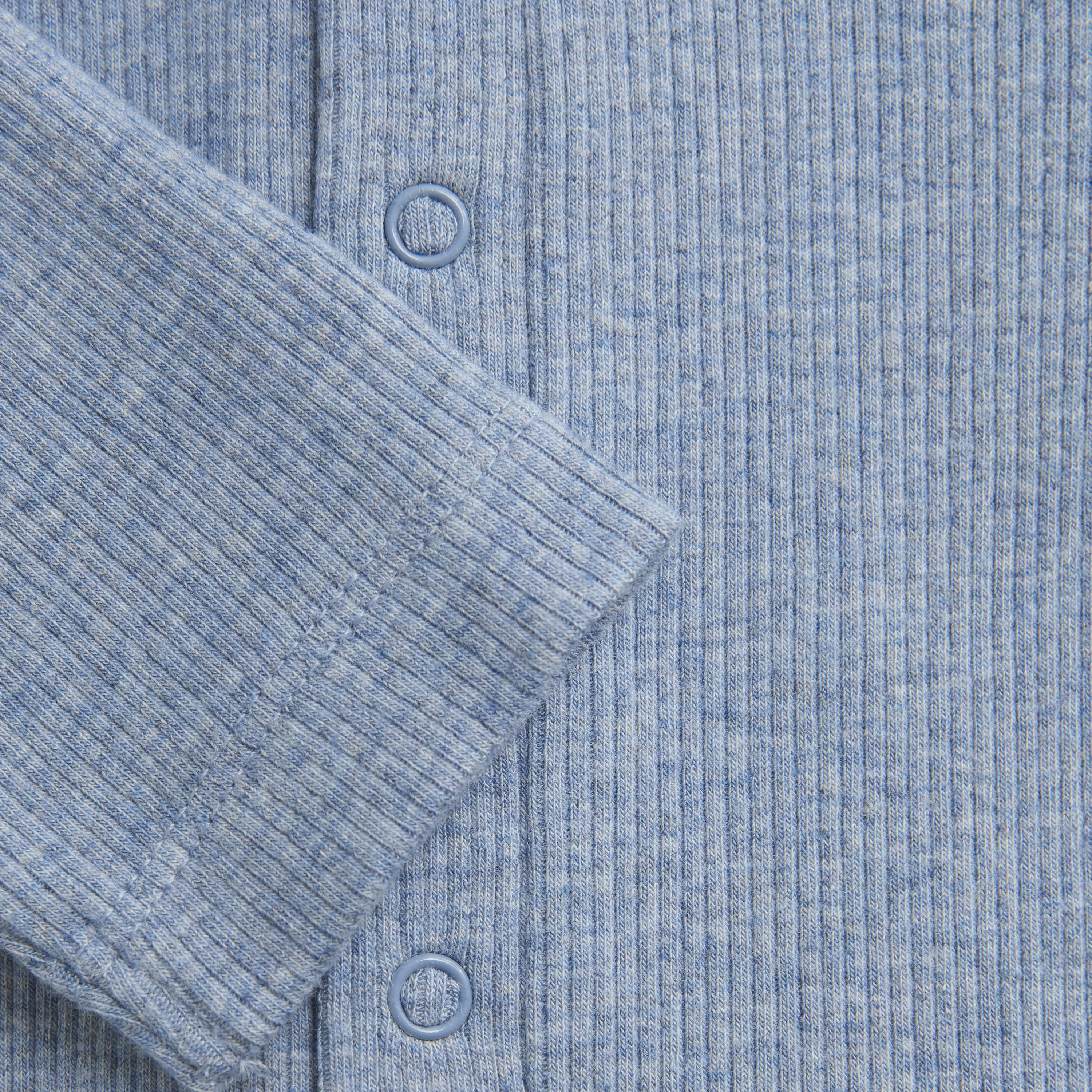 Romper LS Melange Rib Rain Washed Melange - 3