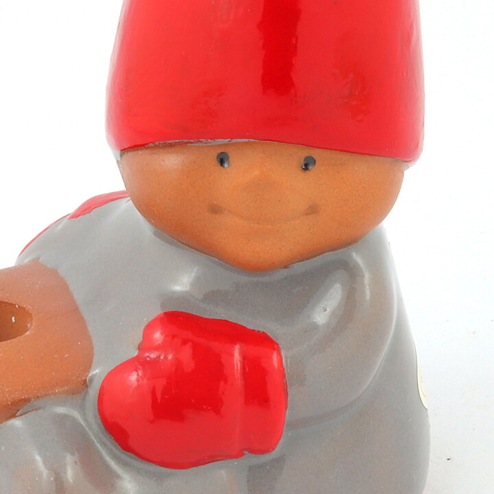 Lisa Larson (Santa's Family 1980s) Sitting Elf Candleholder 14 cm (2)