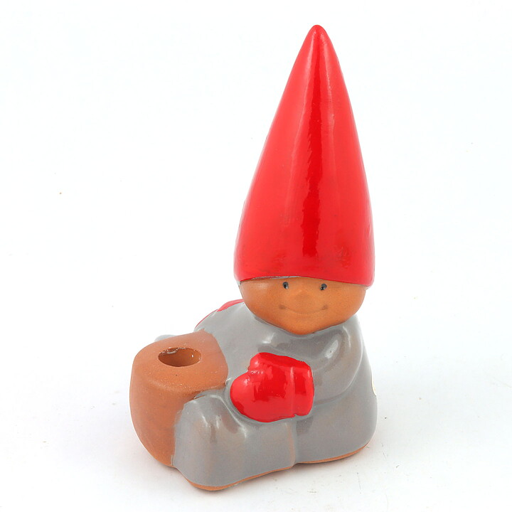 Lisa Larson (Santa's Family 1980s) Sitting Elf Candleholder 14 cm (2)