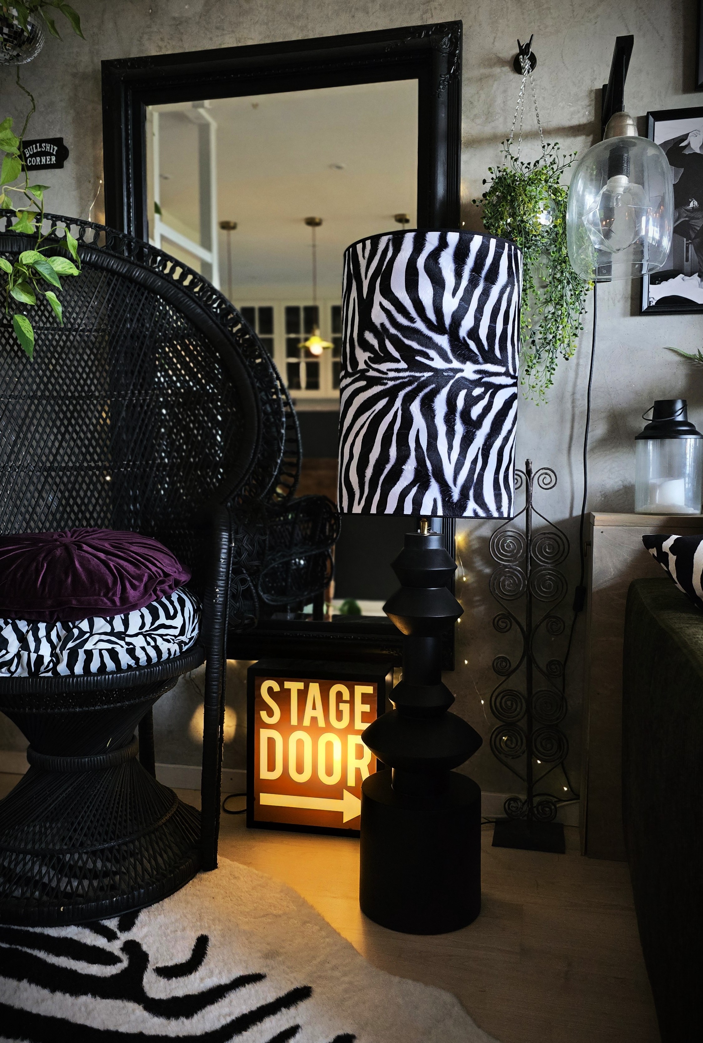 Lampskärm  LARGE - Zebra Svart/Vit - 3
