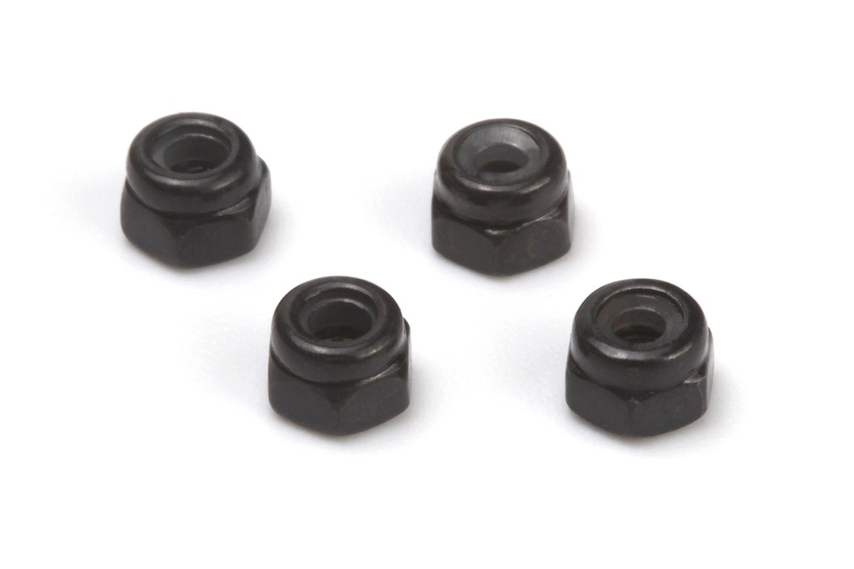 HPI HP161187 Lock Nut M2 (Black/4pcs)