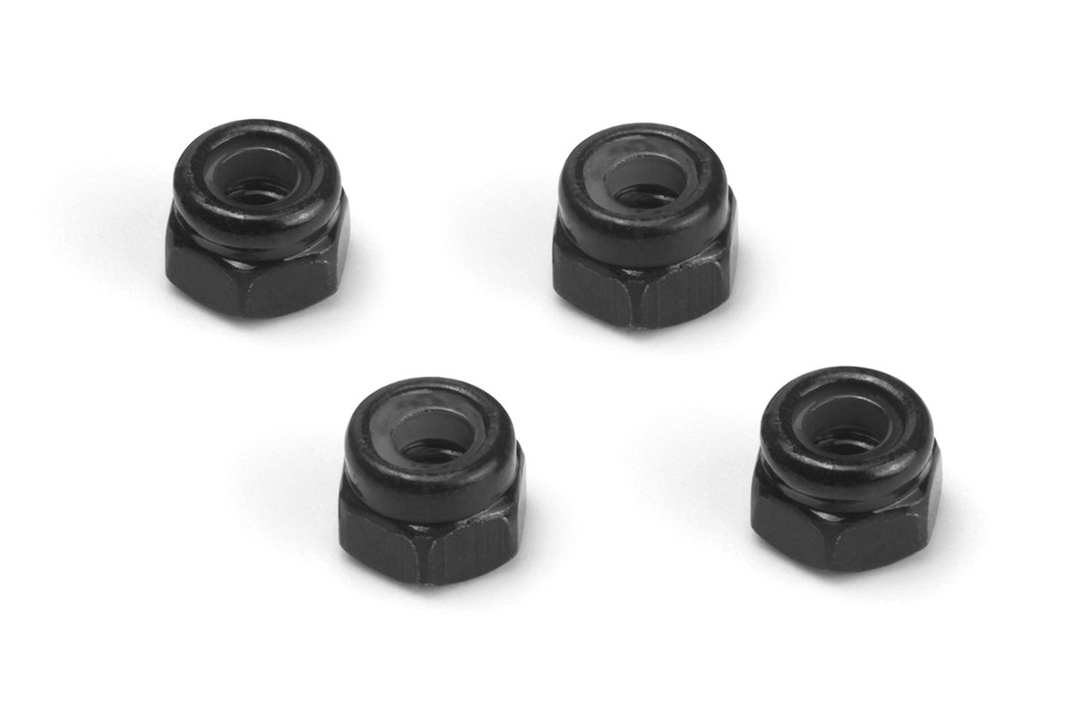 HPI HP161188 Lock Nut M2.5 (Black/4pcs)