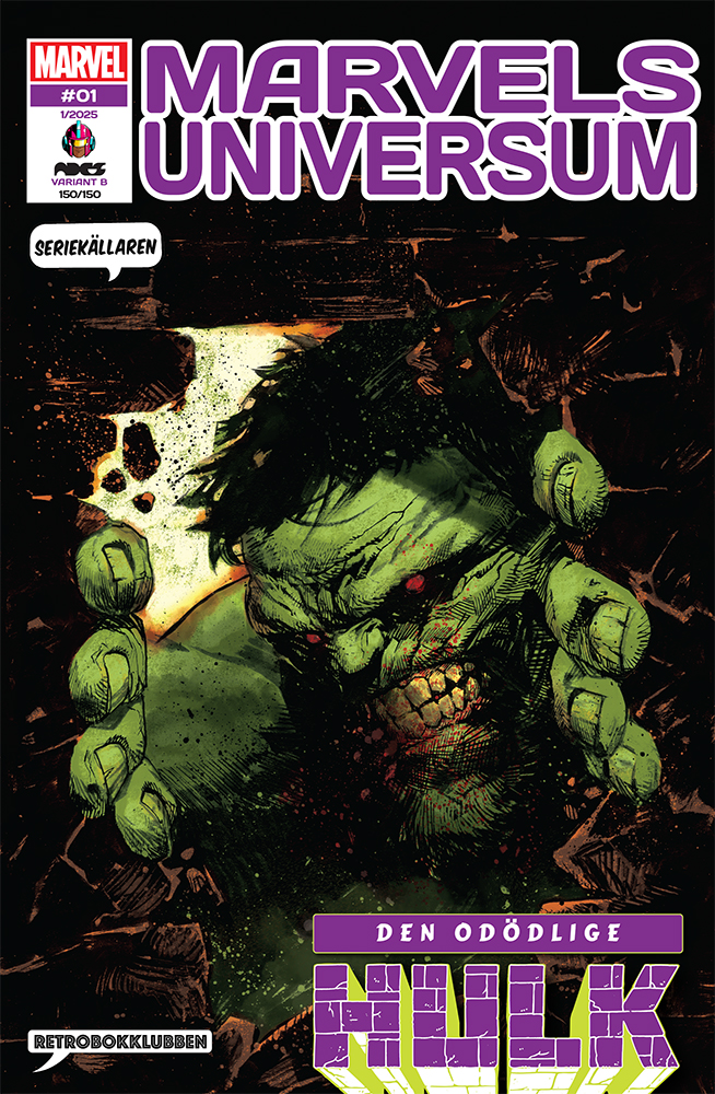 Marvels Universum 2025 nr 1 Den odödlige Hulk, Ny tidning! Variant med Seriekällaren!