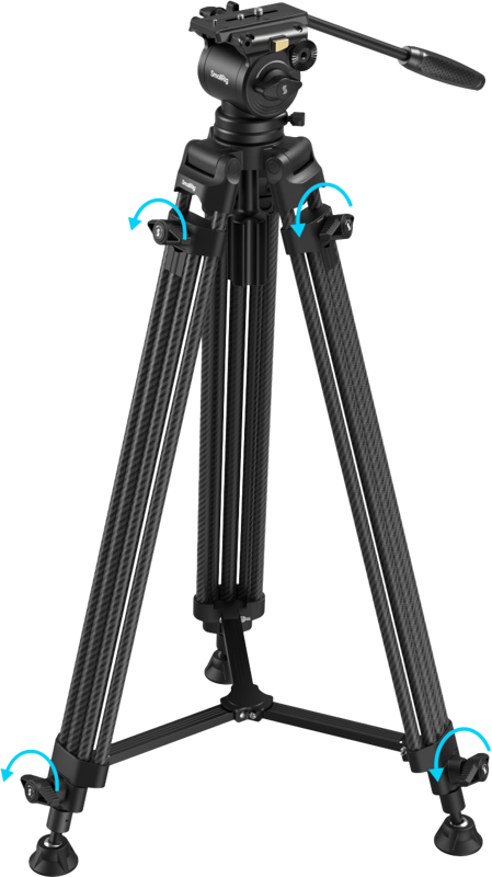 SmallRig 5441 AD14 Heavy-Duty Carbon Fiber Tripod - 2