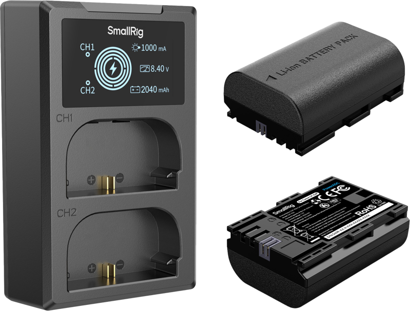 SmallRig 5409 Camera Battery and Charger Kit for Canon LP-E6P - 2